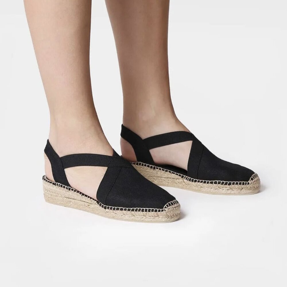 Women's Size 9 Black Suede Espadrilles